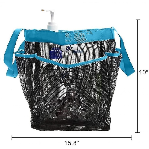 Duschbox i mesh , Snabbtorkande duschväska Hängande toalettartiklar Blue