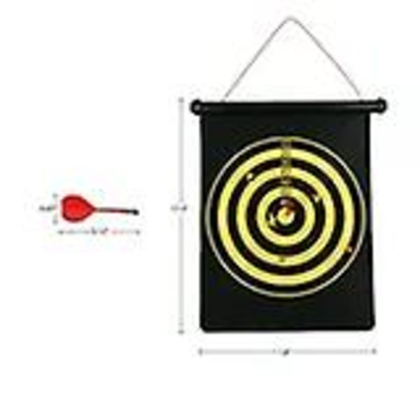 Dubbelsidig magnetisk darttavla hängande vändbar darttavla och bullseye-spel med 6 magnetiska pilar för pojkar