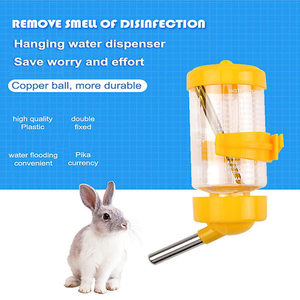 Plast Hamster Drinker Vattenflaska Dispenser Matare Hängande marsvin Ekorre Kanin Dricksflaska Dricksvatten fontän red 125ml