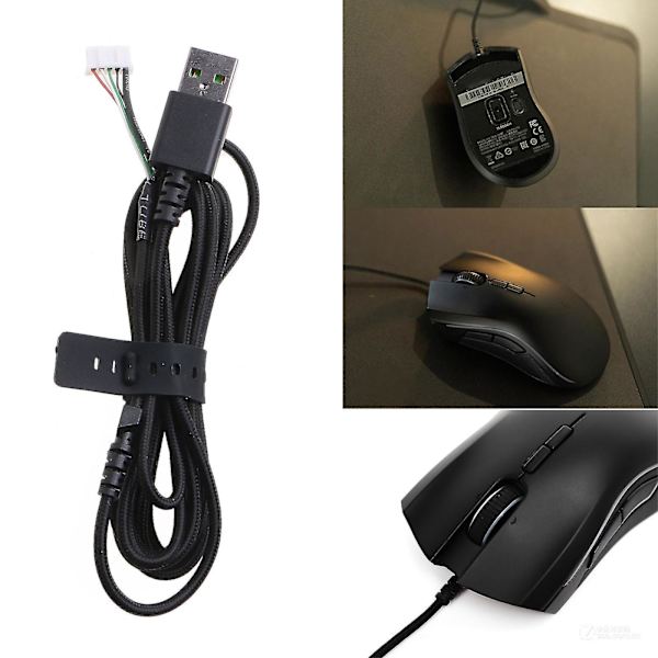 1,8 m USB -muskabel Pvc-möss Byte av dataledningskabel för Razer Mamba Elite-mus, ersättningsdel Reparationstillbehör