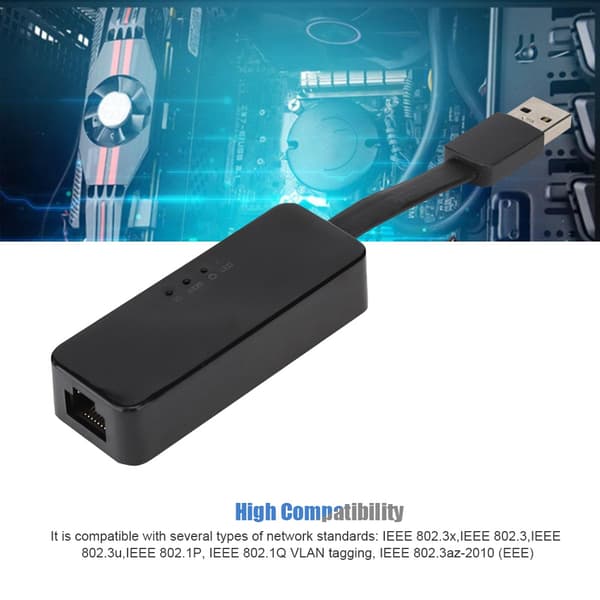 Realtek 8153B Lavstrøms Gigabit USB-netværkskort (sort)