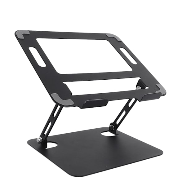 Foldbart Laptop Stativ Justerbar Højde Kulstofstål Notebook Riser Holder til Skrivebord Sort