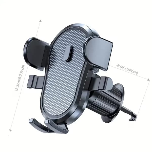 【BQ】Adjustable Hands-Free Phone Holder with Metal Hook – One-Button Operation, Durable Structure, Dark Black, Compatible with 17 Pro Max