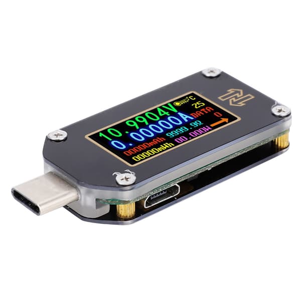 Typ C Digital LCD-skärm USB-testare Spänningsström Effektmätare Multimeter (TC66)