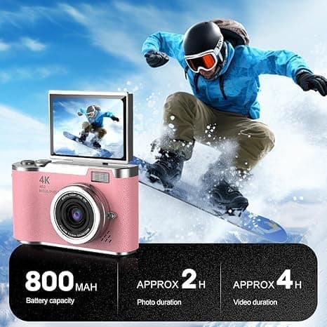 【BQ】Digital Camera 48 MP, 1080p FHD, 8x Zoom, Electronic Image Stabilization white white white