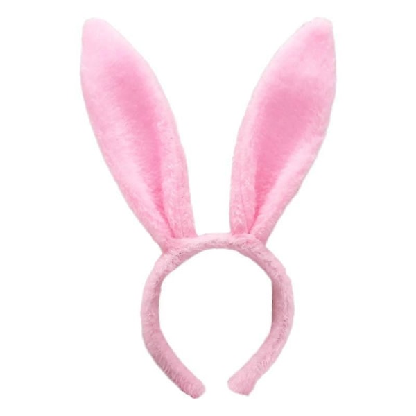 Sød kanin øre pandebånd påske voksne børn rekvisitter Plys hårbånd Bunny ear hårbånd Fest kostume dekorationer Hår tilbehør pink pink