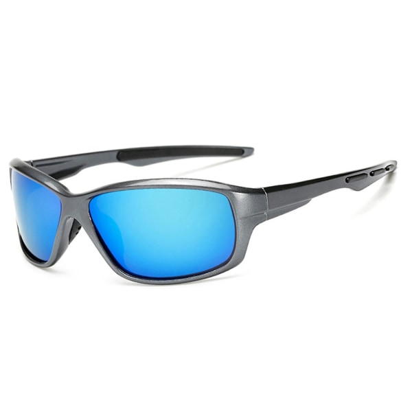 Polariserade solglasögon för män Anti-reflex Ridglasögon Skyddssportglasögon Grey Blue