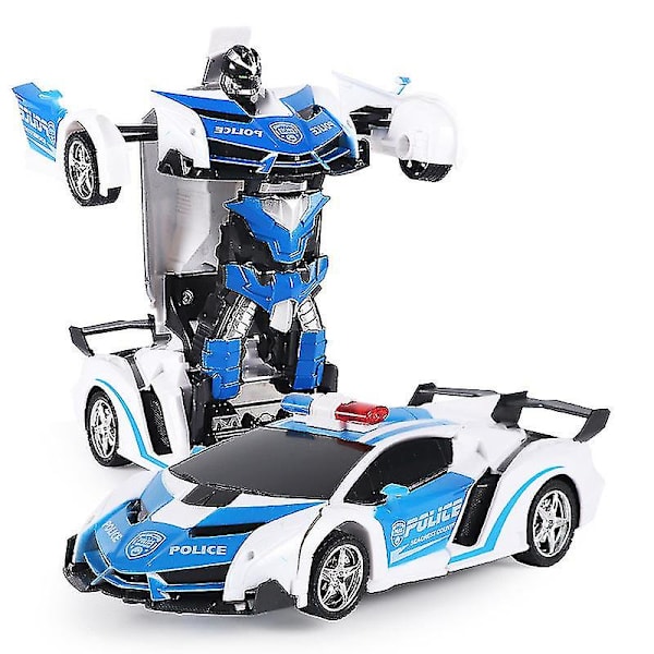 Robotbil, der transformerer legetøj med fjernbetjening White