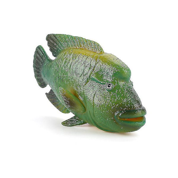 Tropisk Gigantisk Gummi Fisk Figur Spel Set green