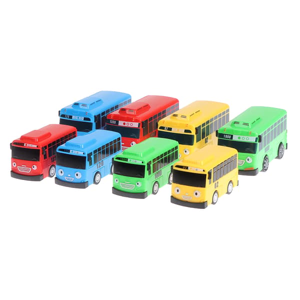 【BQ】4 stk Tayo The Little Bus Tegnefilm Pull Back Sæt-FF- S
