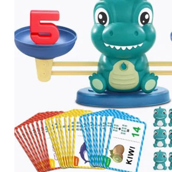 Dinosaur Balanse Leke Pedagogisk Mattespill for Barn