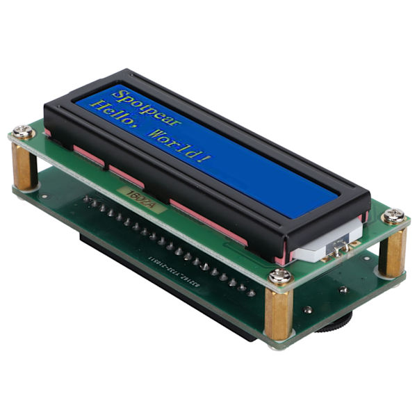 LCD Display Modul 1602 Skærm Udvidelseskort Tilbehør til Raspberry Pi Pico 4Bit Parallel Port
