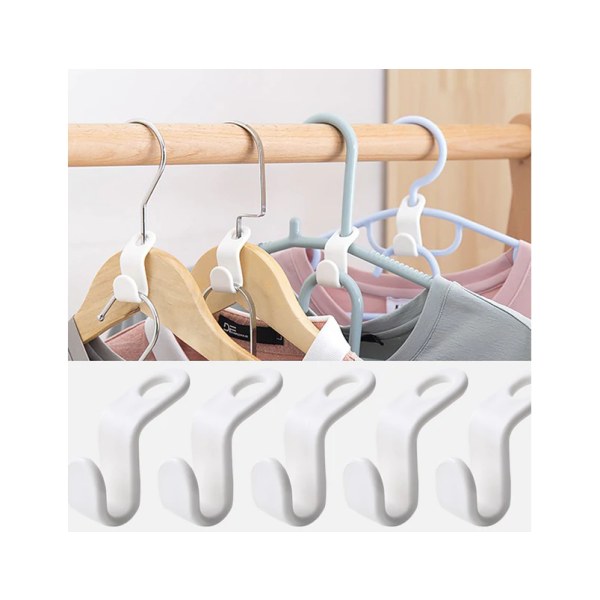 30 STK Multifunksjonsgarderobe Plassbesparende kleshengerkrok