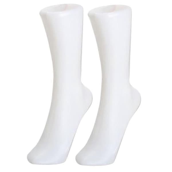 【BQ】2PCS Female Foot Sock Display Form Short Sock Mannequin White