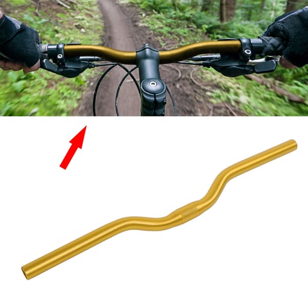 Aluminium Fixed Gear Cykel Riser Styre 25,4 mm 520 mm Guld