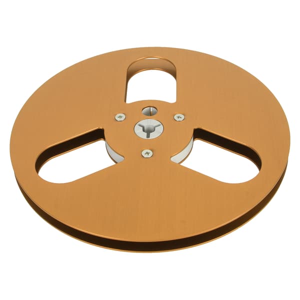 1/4 7 tommer tom båndspole aluminiumslegering vindmodstand 3 huller åben spole lydoptagelsesspole til optagelse til Nab Guld