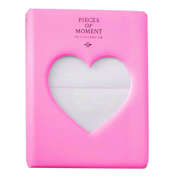 Hollow Heart Pictures Fotoalbum Multipurpose Photocard Perm Holder Card Peach Color