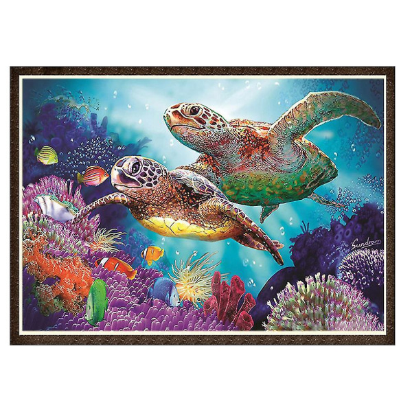 5d havssköldpadda full borr diamond painting broderi korsstygn kit dekor