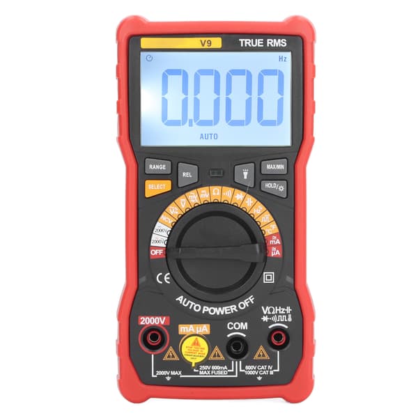 Digitalt multimeter 2000V høyspenningstester strømmåler NCV måleverktøy
