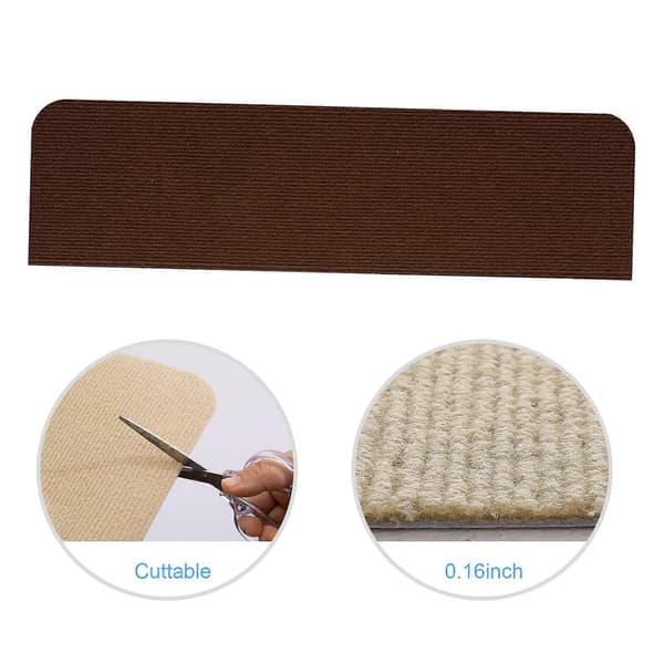 【BQ】Trappetrinnmatte Sklisikker Trappebeskyttelsestape Trappematter Trappeløper Brown