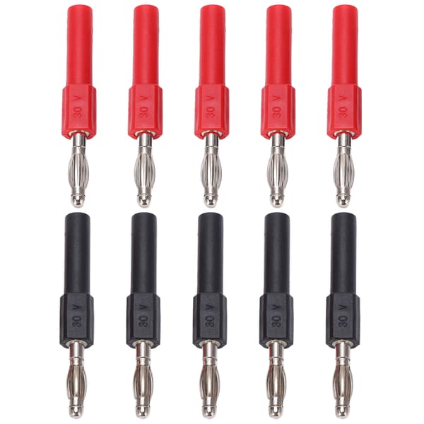 5 Sæt J.20012 Bananstikforbindelse 4 mm Han til 2 mm Hun Multimeter Bananstikforbindelsesadapter