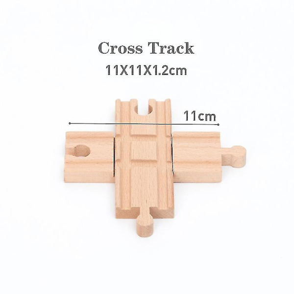 Hhcx-all Kinds Wooden Railway Train Track Accessories Beech Wooden Tracks Set Bridge Building Toys Parts Fit Biro Train Toy New WJ-JM-12-21
