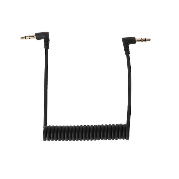 90 grader retvinklet 3,5 mm jack han til han fjeder Stereo Audio Car Aux kabel