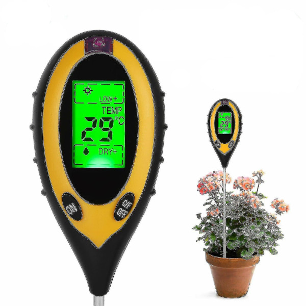 Lcd Digital Ph Er Temperatur Sun Meter Plant