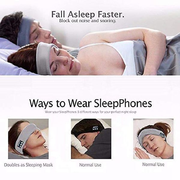 Sleep Headphones Wireless, Perytong Bluetooth Sports Headband -kuulokkeet Ultra-Thin HD Stereolla 2pcs