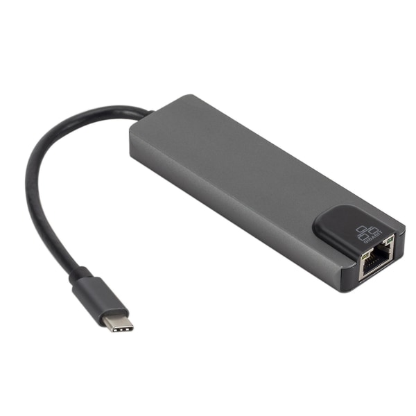 USB hub med portexpanderare 5-i-1 dockningsstation med Pd Ethernet nätport HDMI-kompatibel 4k-omvandlare för hemmakontor