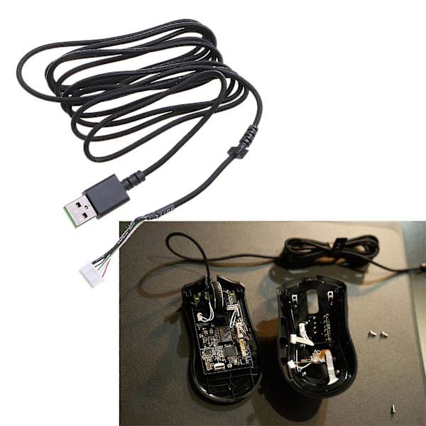 1,8 m USB -muskabel Pvc-möss Byte av dataledningskabel för Razer Mamba Elite-mus, ersättningsdel Reparationstillbehör