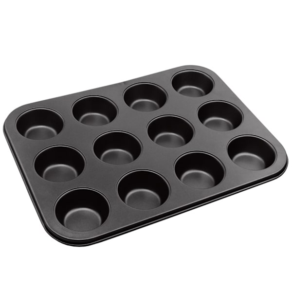 12-kops Non-stick Bageform til Muffins Genanvendelig Muffin Bageform og Cupcake Form