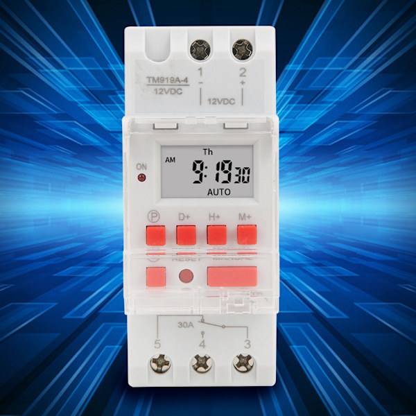 TM919B-2 200-250V AC 30A LCD 7 Dages Programmerbare Digitale Timerkontakter