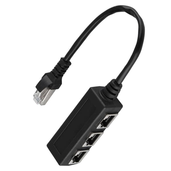 1 hane till 3 hona Ethernet-förlängningssladd
