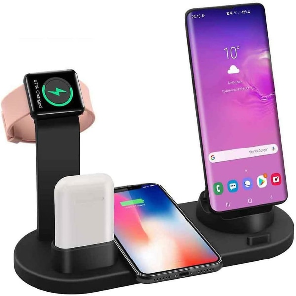 Wireless Charger Stand,4 In 1 Wireless Charger Charging Dock Station