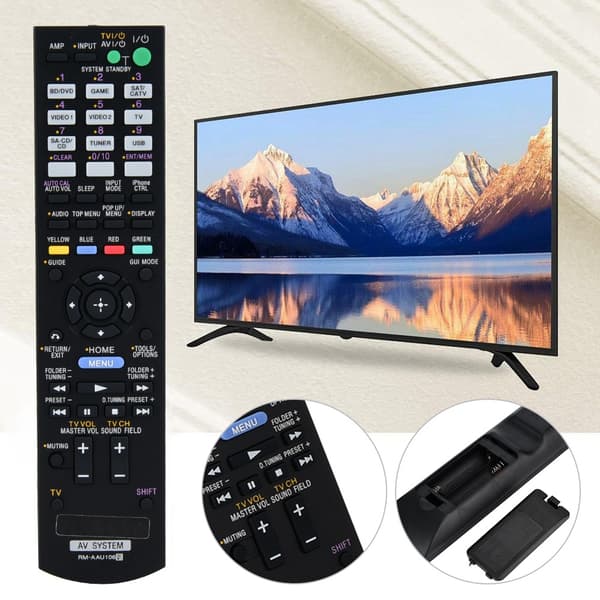 Sony RM AAU106 AV-mottaker Fjernkontroll Erstatning
