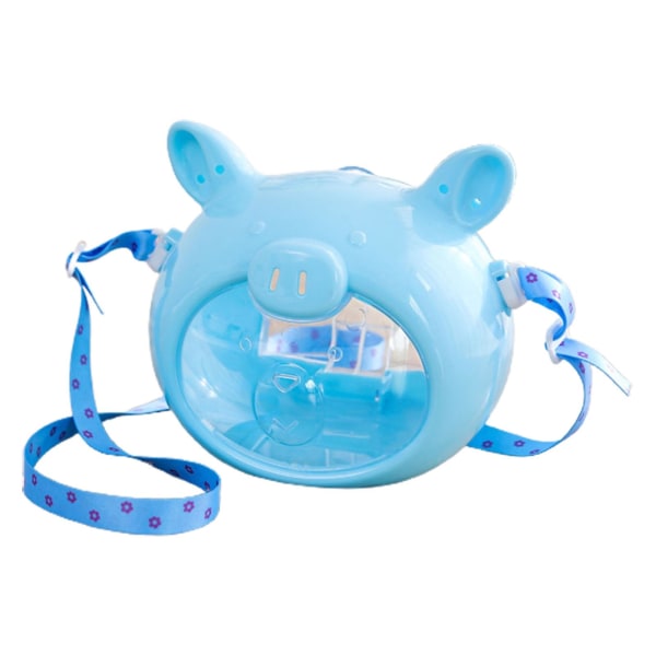 Liten husdjursbärare Stort utrymme Andas Synlig grishuvud Form Hamster Fågel Bärväska Utomhustillbehör Stad Blue