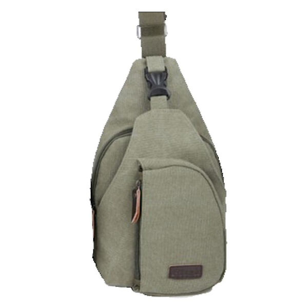 Canvas Sling Bag Crossbody Ryggsäck Vandring Dagsäck Ryggsäck För