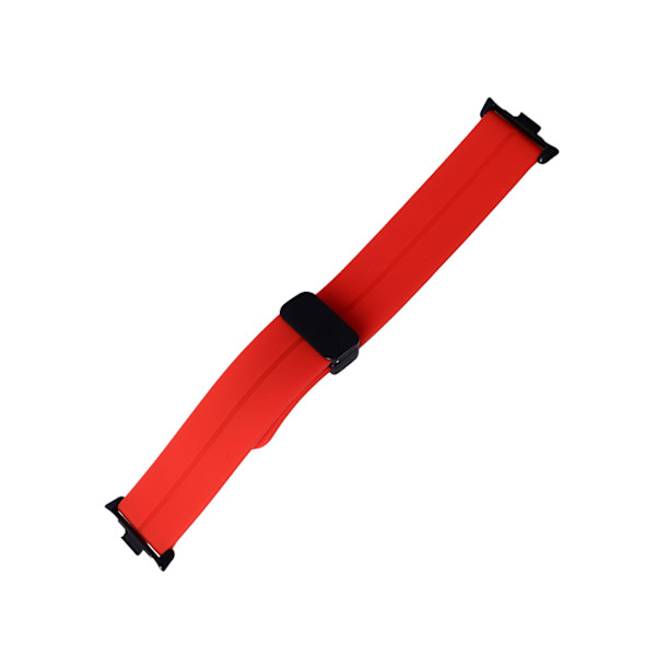 Silikon Magnetisk Foldbar Fleksibel Vandtæt Urrem til Mi Band 8 Pro Rød