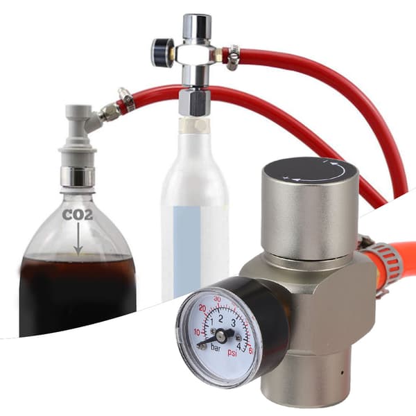 Tr21x4 CO2 Mini Gas Regulator Fed Adapter Trykmåler Oplader Kit Soda Tilbehør