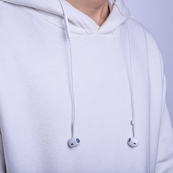 Til iPhone 17/16/15 kompatible USB-C In-Ear Høretelefoner med Mikrofon EarPods Vit white