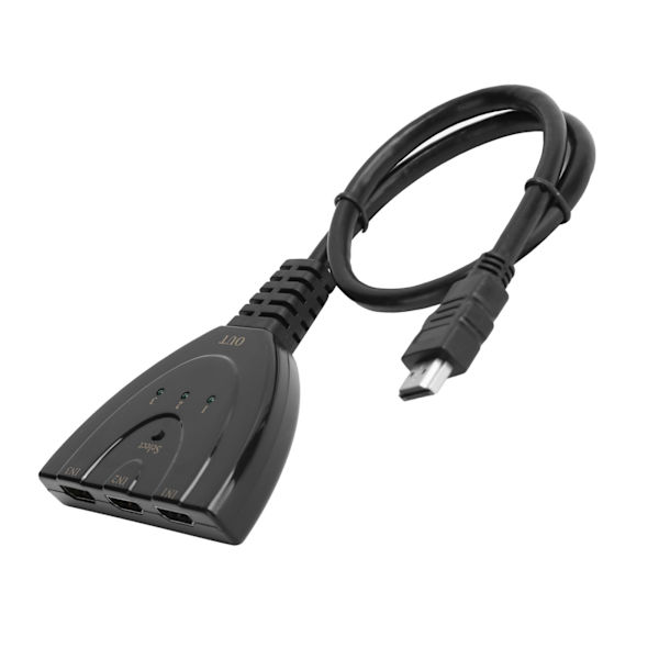 3 ingångar 1 utgång HD Multimedia Interface Converter 4K Switch Hub Box Splitter med kabel