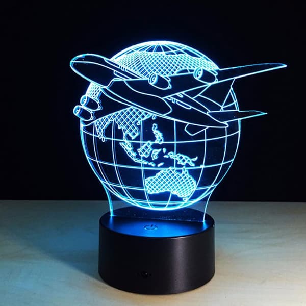 3D Touch Fargerik Nattlampe for Hjemmesoverom