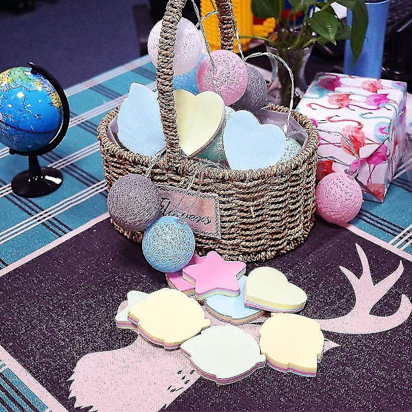 Sticky Notes Star Shaped - 10 Pads 76x76mm Self Stick Post Memo Cute Mixed Color