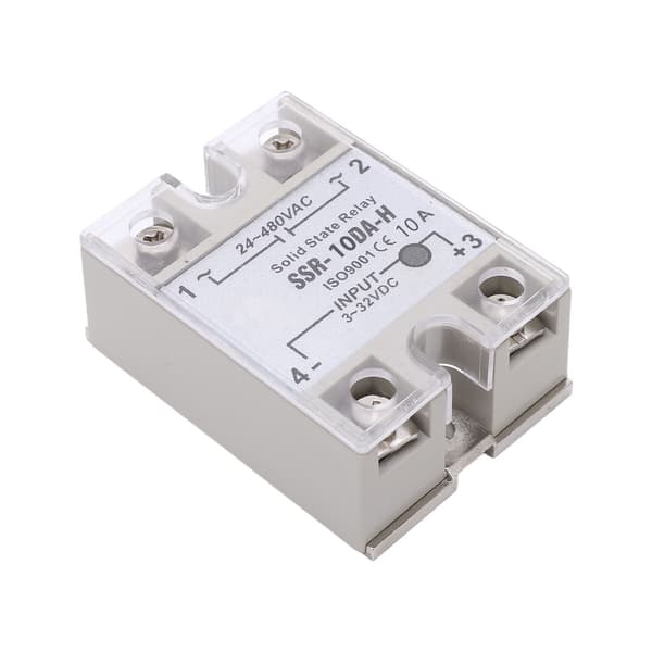 10A Enkeltfaset Solid State Relé SSR Modul 3 32VDC 24 480VAC Kontrollsystem