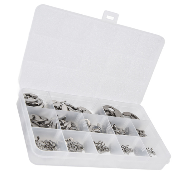 400 st E-clip Låsring 604 Rostfritt Stål Sortimentsset Kit för Lager