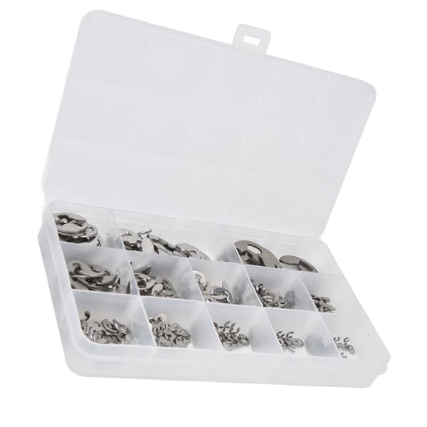 400 stk. E-klipp Circlip Låsering 604 Rustfritt Stål Sortimentsett Kit for Lager