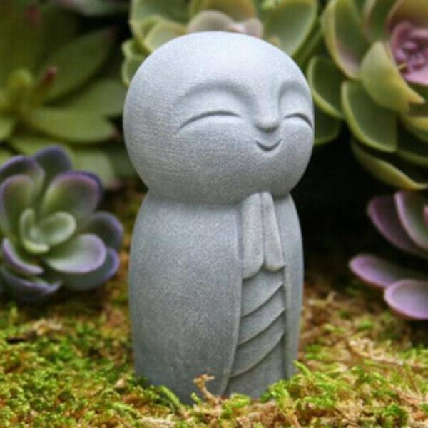 Buddha Jizo Monk Skulptur Bønn Statue Figur Hjem Hage Utendørs dekorasjon