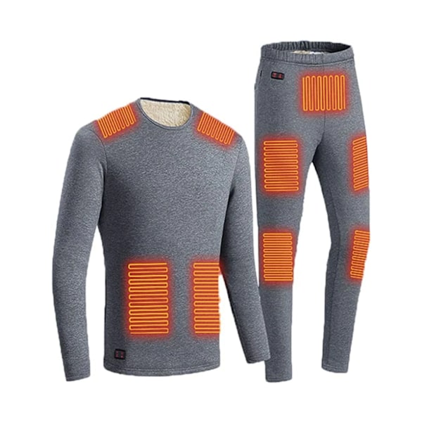 Värmeunderkläder Winter Cold Plus Velvet Thickening Helkroppen Varm - Grå