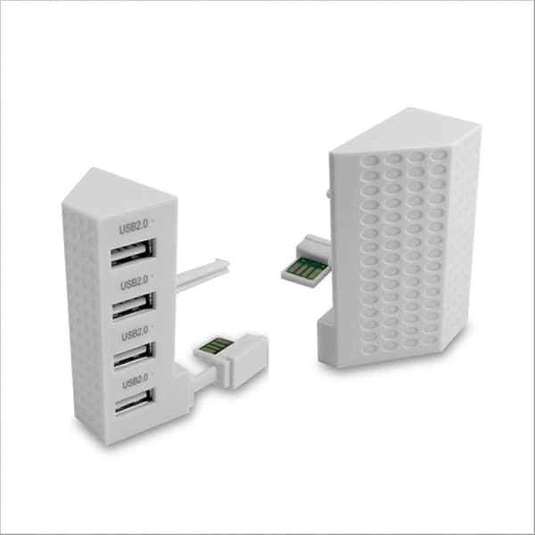 Högstabil USB 2.0-hubbadapter med 4-portars splitter-expansion